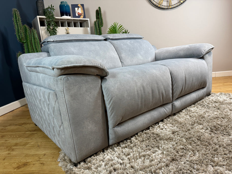 Benz Fabric 2 Seater - Lifestyle Flecked Fabric Silver (WA2)