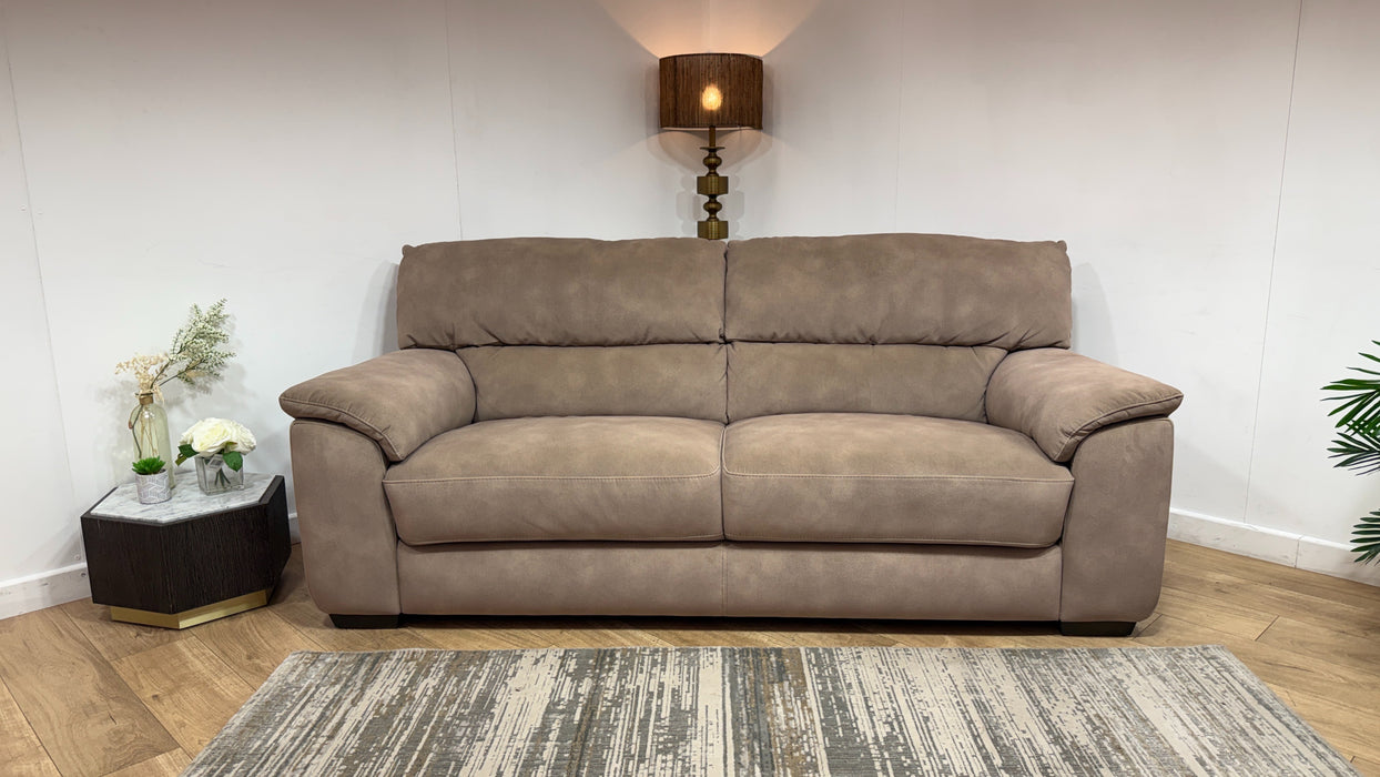 Sofology Santina Fabric 3 Seater in Lifestyle Mottled Latte