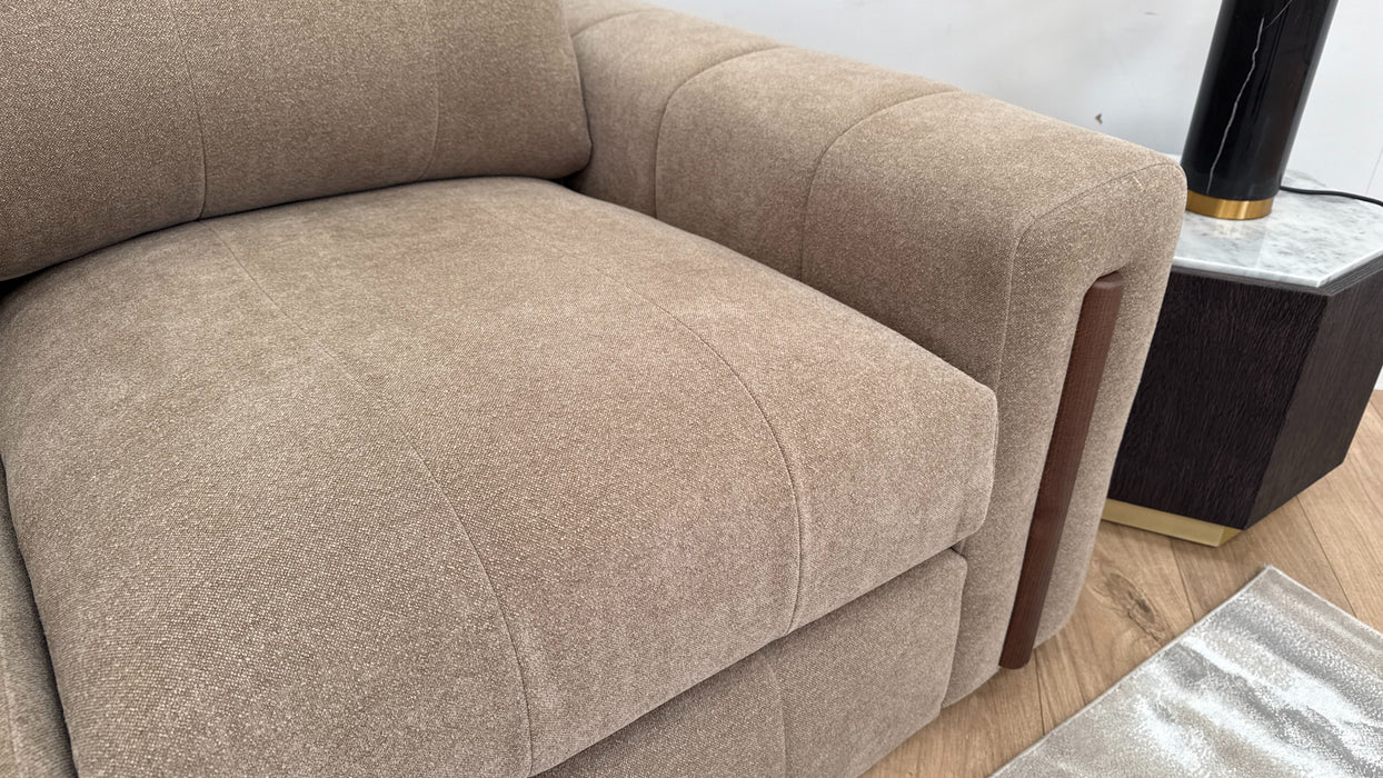 Soho 2 Seater - Fabric Sofa - Boucle Mink/Natural Mix