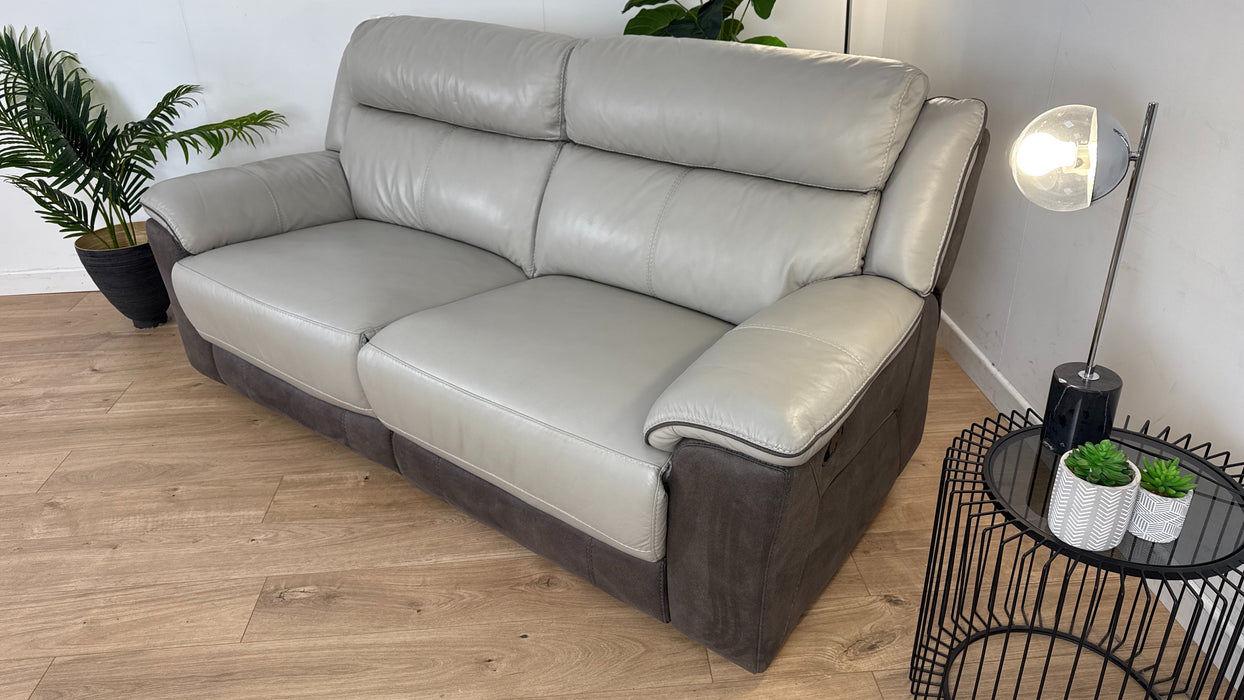 Somerton 3 Seater Fabric/Leather Manual Recliner