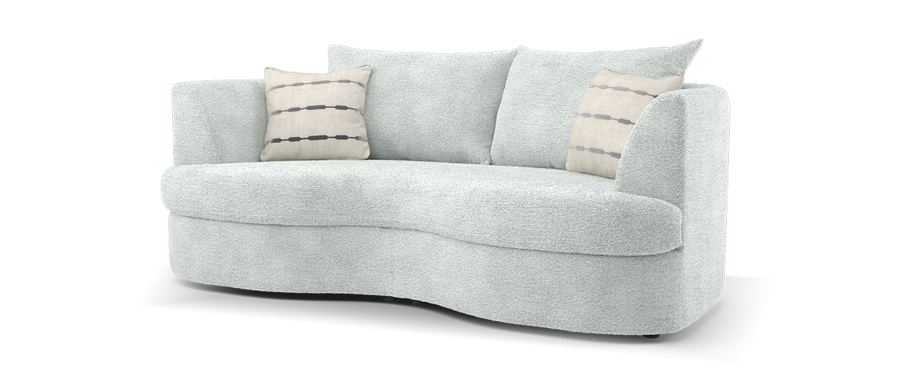 Sofology Chloe Fabric 3 Seater in Silver Mix