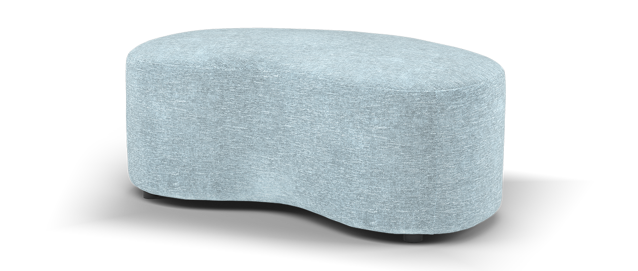 Sofology Chloe Fabric Designer Footstool in Sky All Over