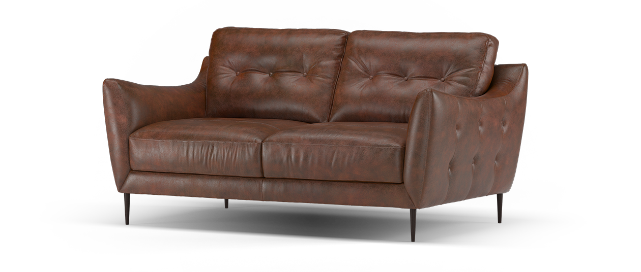 Sofology Cordelia Leather 2 Seater in Virginia Whiskey