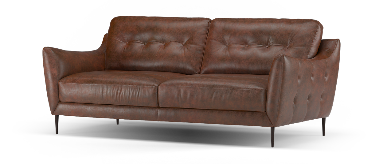 Sofology Cordelia Leather 3 Seater in Virginia Whiskey