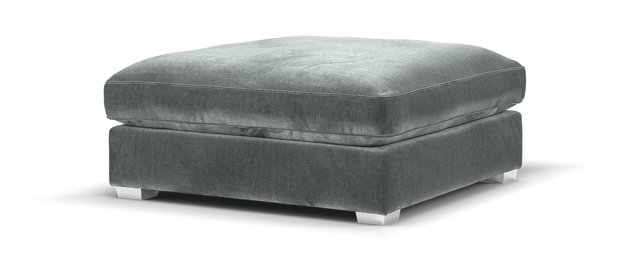 Sofology Cavalli Fabric Footstool in Grey All Over