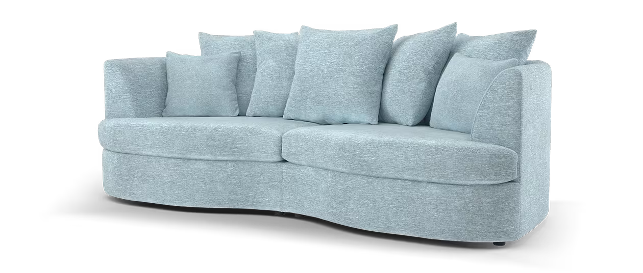 Sofology Chloe Fabric 4 Seater in Sky All Over