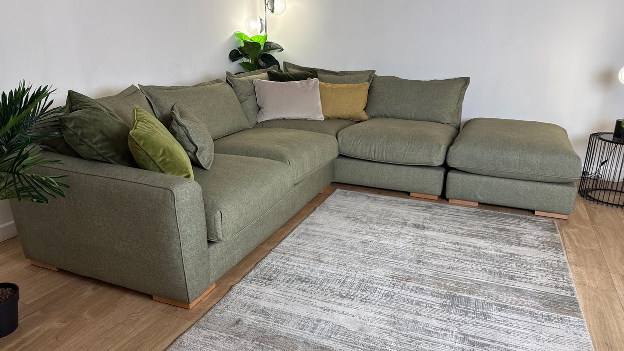 Sofology Gaia Fabric 3 Corner 1.5 Terminal in Buckingham Olive