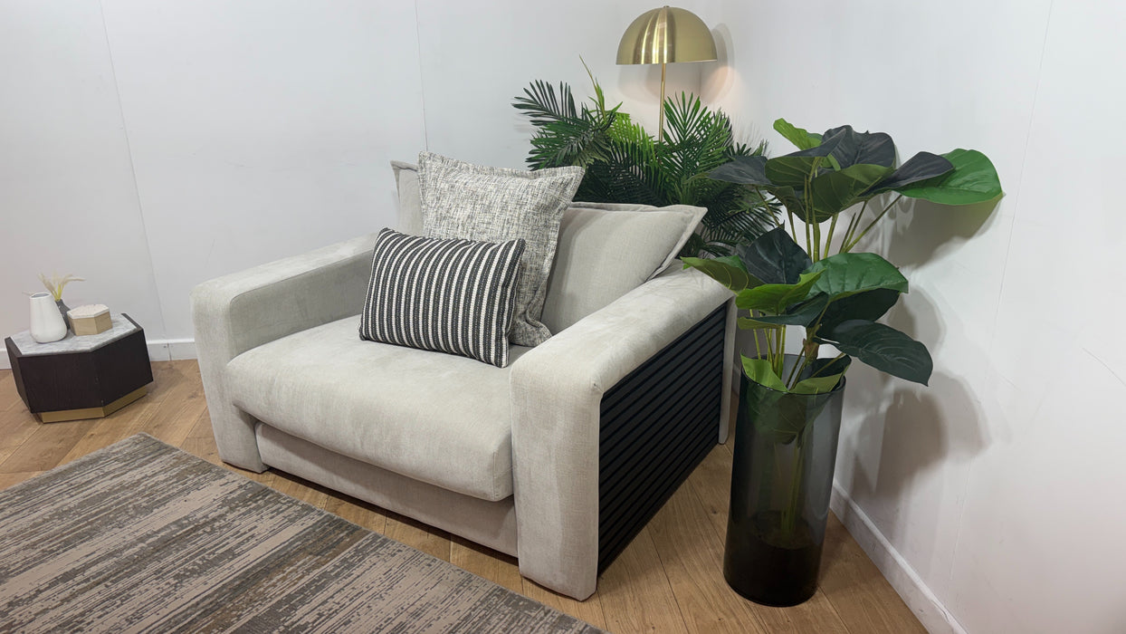 Sofology Cove Fabric Loveseat in  Soft Chenille Linen Mix