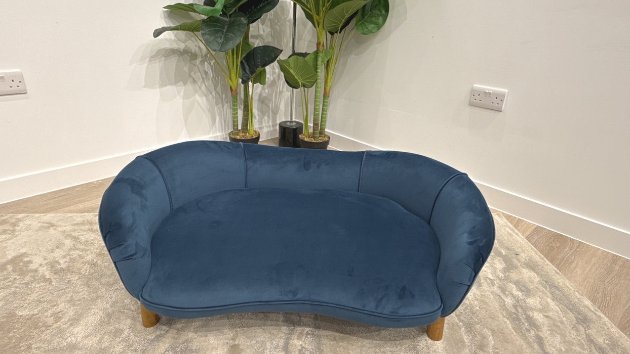 Sofology Perle Fabric Large Dog Sofa in Plush Teal