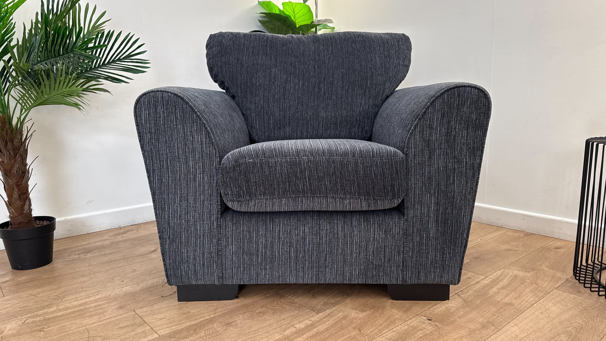 DFS Horbury Fabric Chair in Steel/Grey Mix