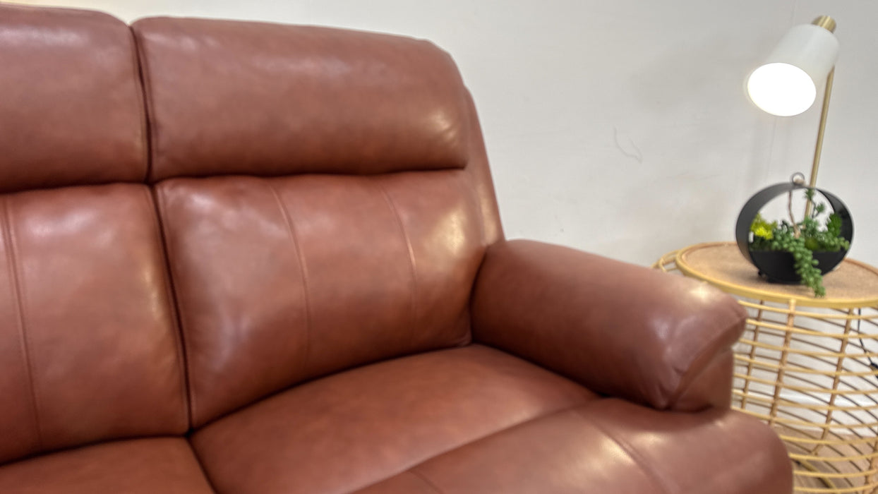 Sofology Gracie Leather 3 Seater in Trusty Sheen Butterscotch