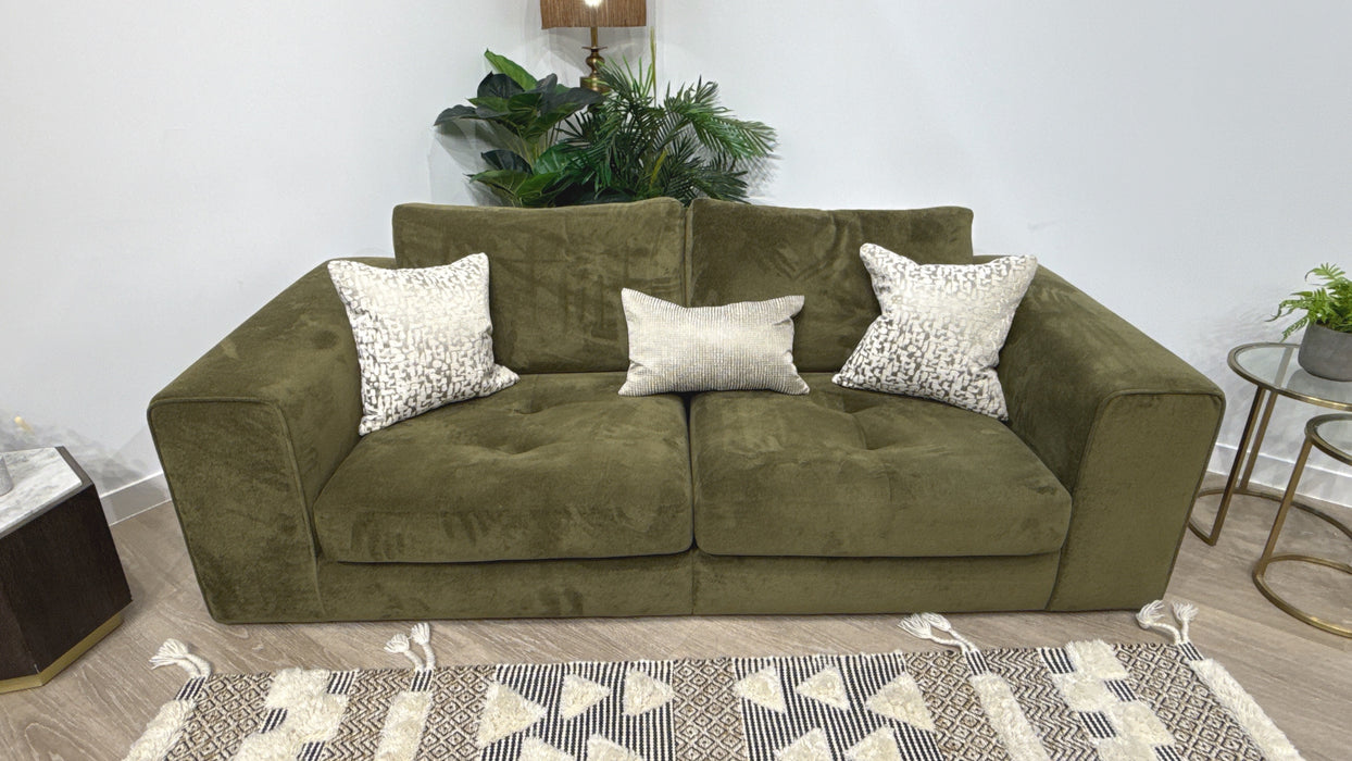 Sofology Ascot Fabric 4 Seater Split Single Seats in Soft Sherpa Olive Mix