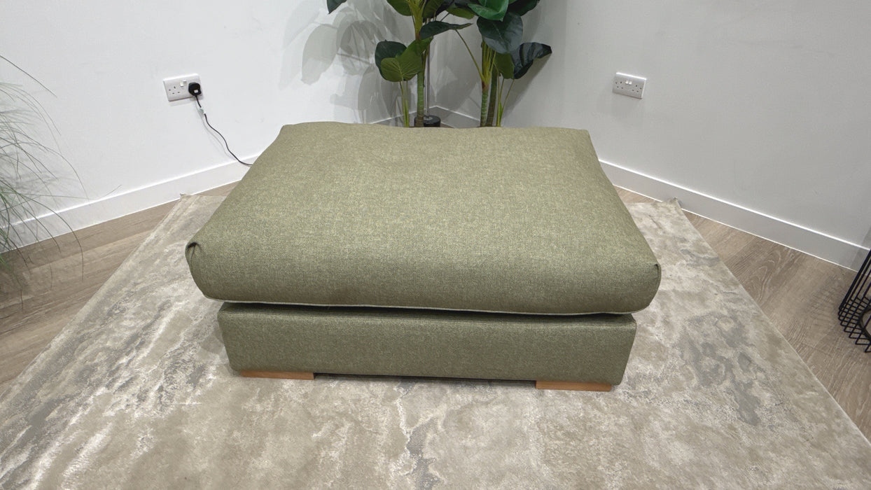 Sofology Gaia Fabric Footstool in Olive