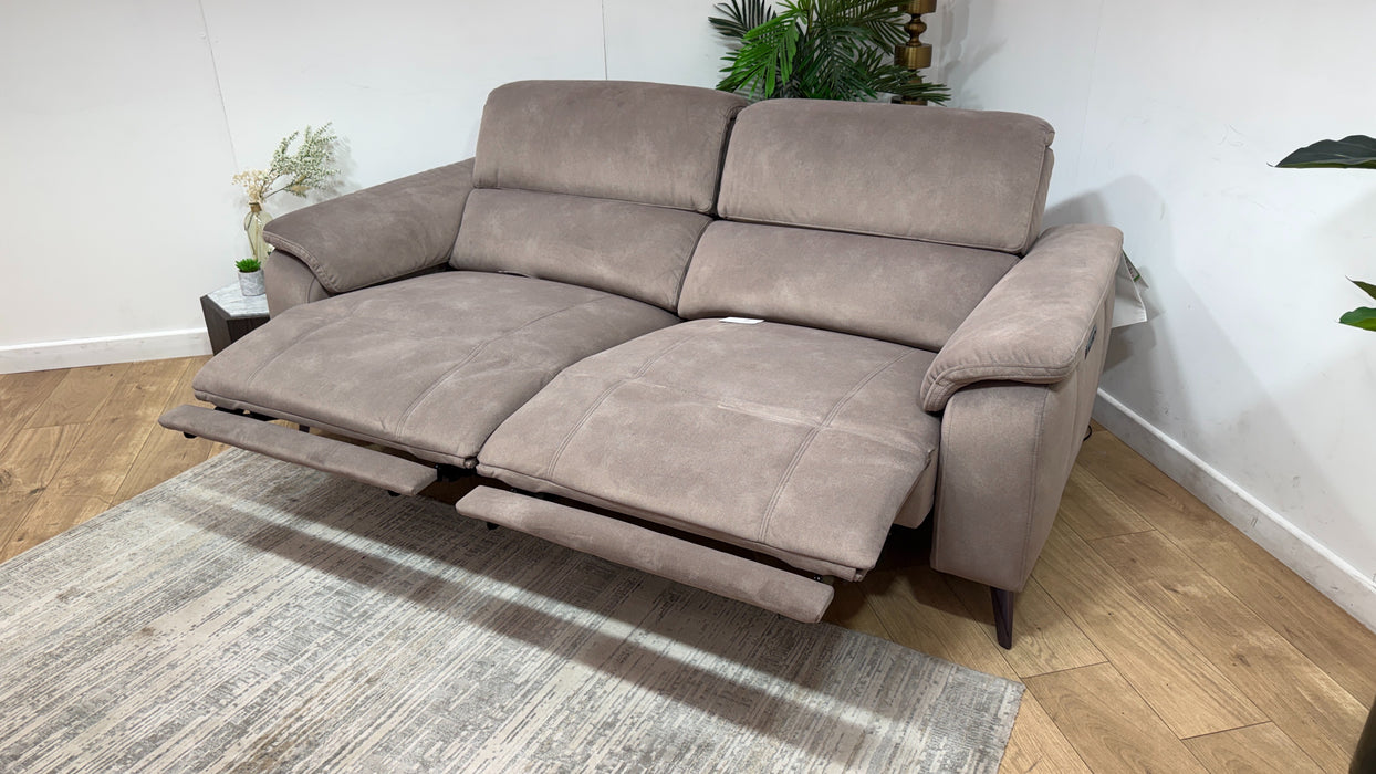 Sofology Bailey Fabric 2.5 Seater Power Recliner in Lifestyle Flecked Nutmeg