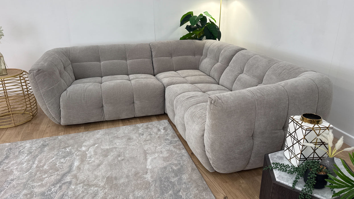 Sofology Lunar Fabric 2 Corner 2 Sofa in Chenille Mocha