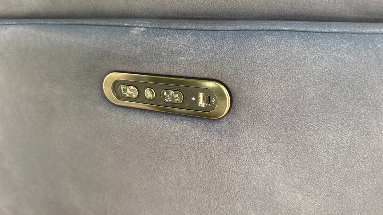 Sofology The Hugo 2.5 Seater Fabric Recliner Sofa in Lifestyle Flecked Navy