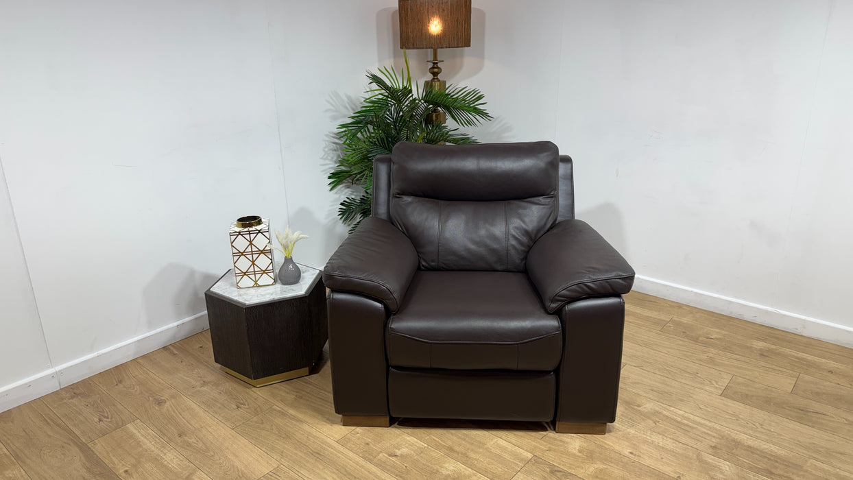 DFS Premiere Leather Chair in Brown