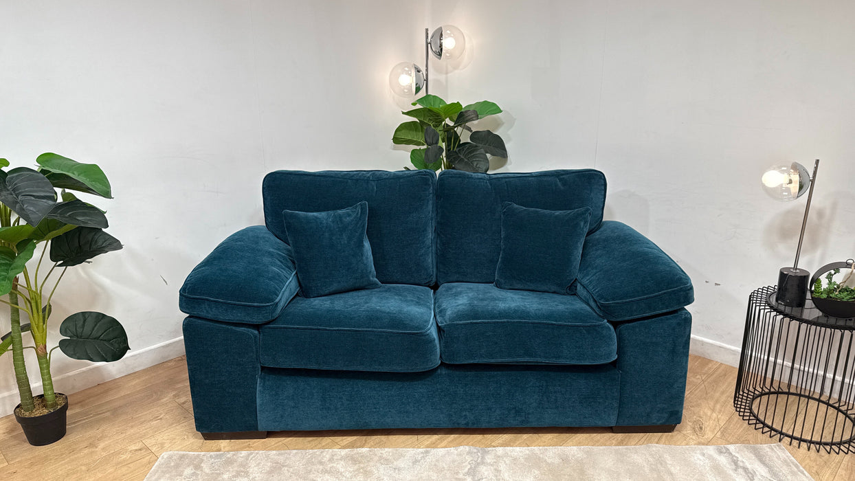 Sofology Brixton Fabric 2 Seater in Soft Chenille Teal