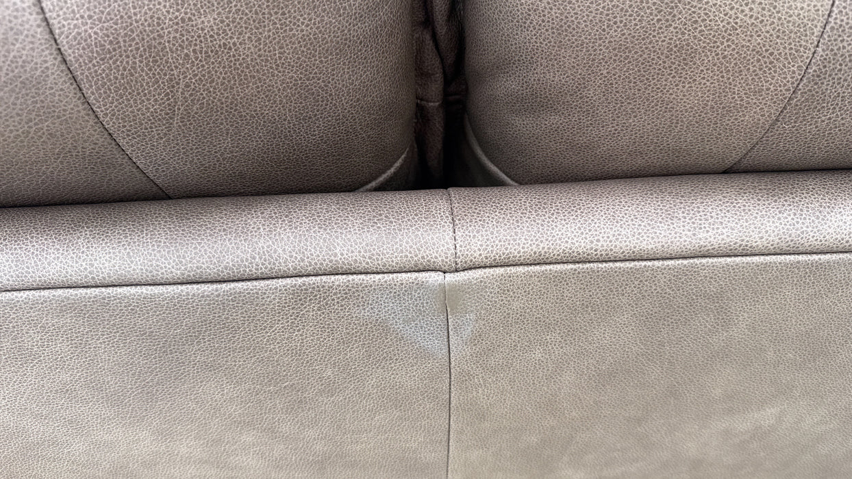 Sofology Artisan Leather 3 Seater in Relaxed Natural Grain Taupe/Natural Mix