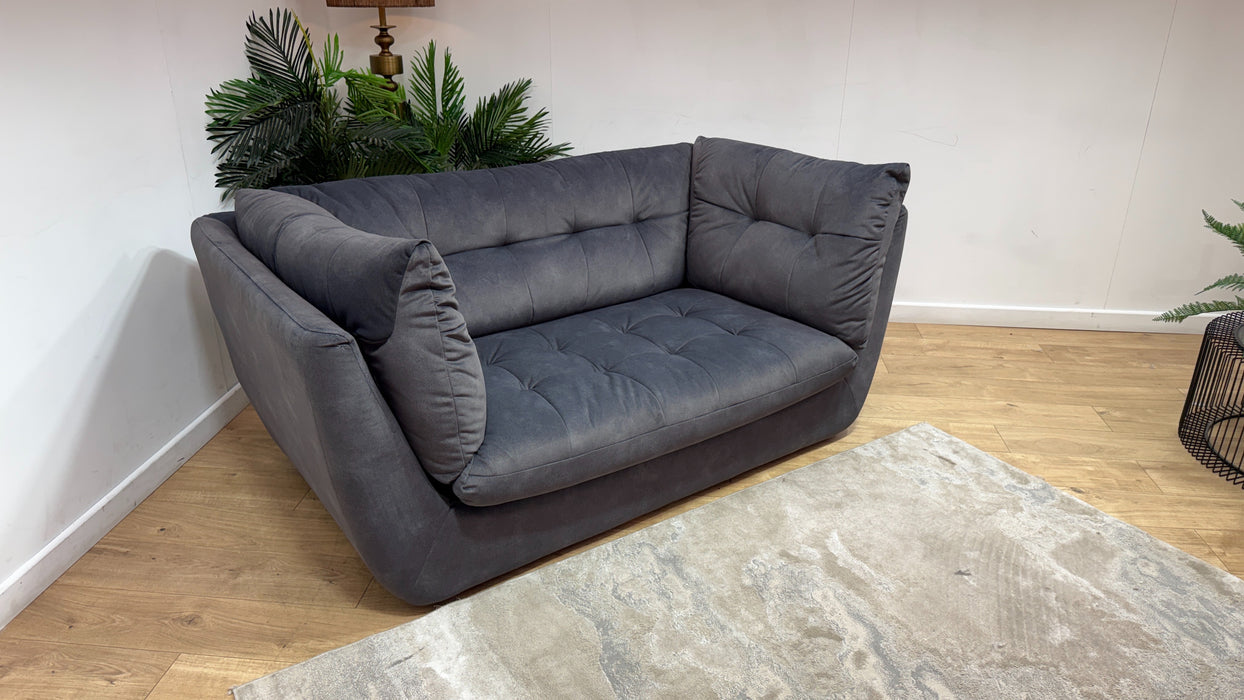 Sofology Cocoon Fabric 2 Seater in Lifestyle Flecked Fabric Charcoal