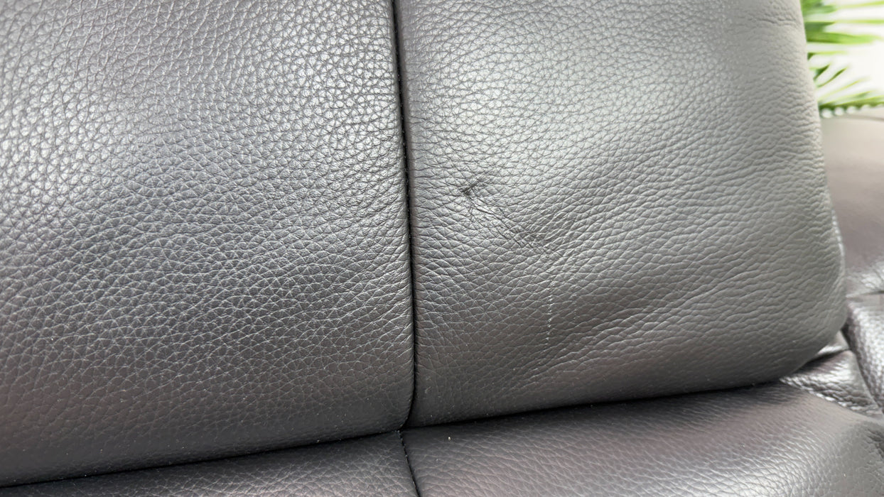 Sofology Lumiere Leather 2.5 Seater Power Recliner/Headrest in Trusty Embossed Jet Black
