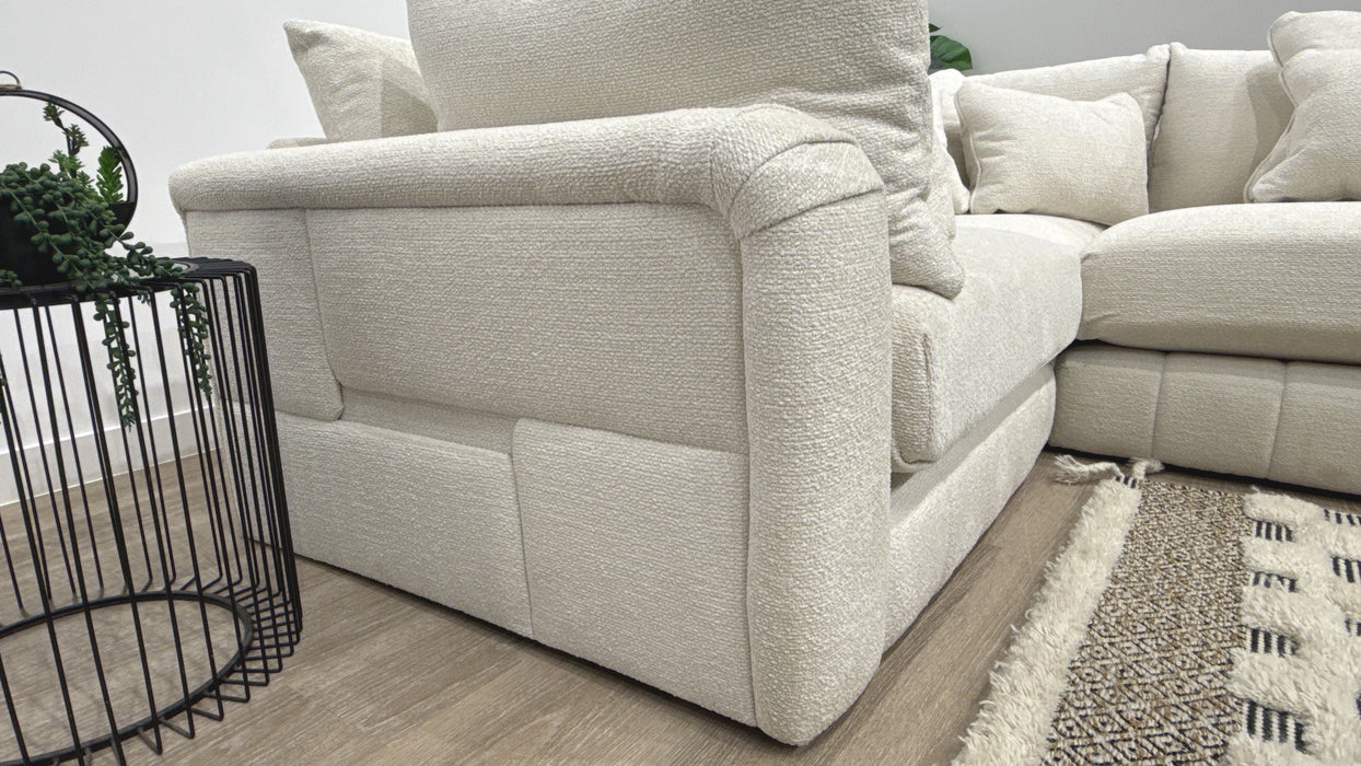Sofology Westwood Fabric 1 Corner 3 No Trim in Soft Boucle Ecru