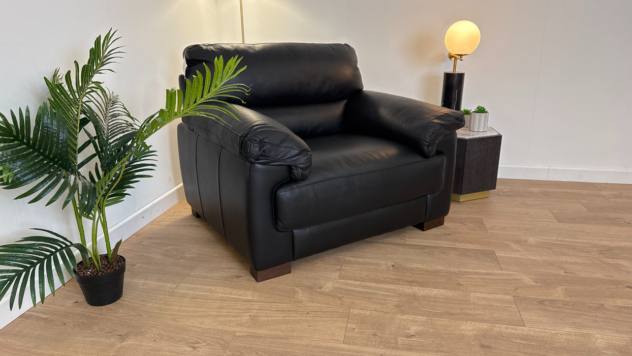 Santino - Leather Chair - Hampshire Black