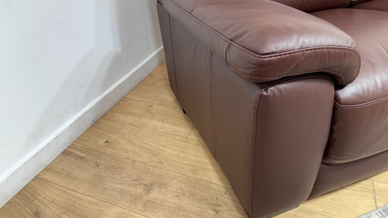 DFS Tristan 2 Seater Sofa in Leather Chestnut