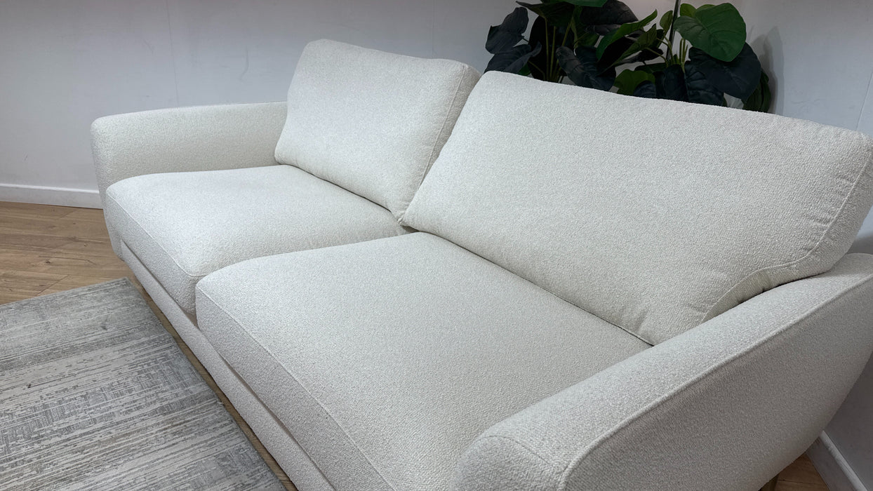 Sofology The Hackney Fabric 4 Seater Memory Foam Seats in  Mini Boucle Natural Mix