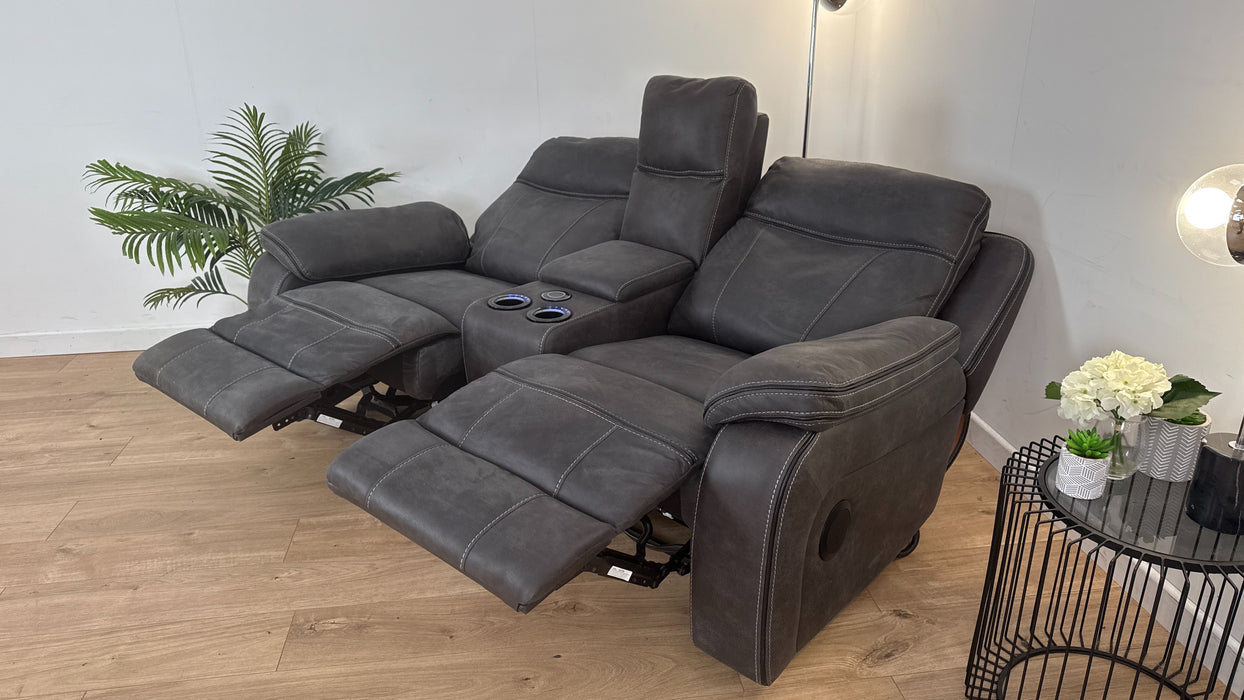 Vinson 2 Seater Smart Console Fabric Power Recliner