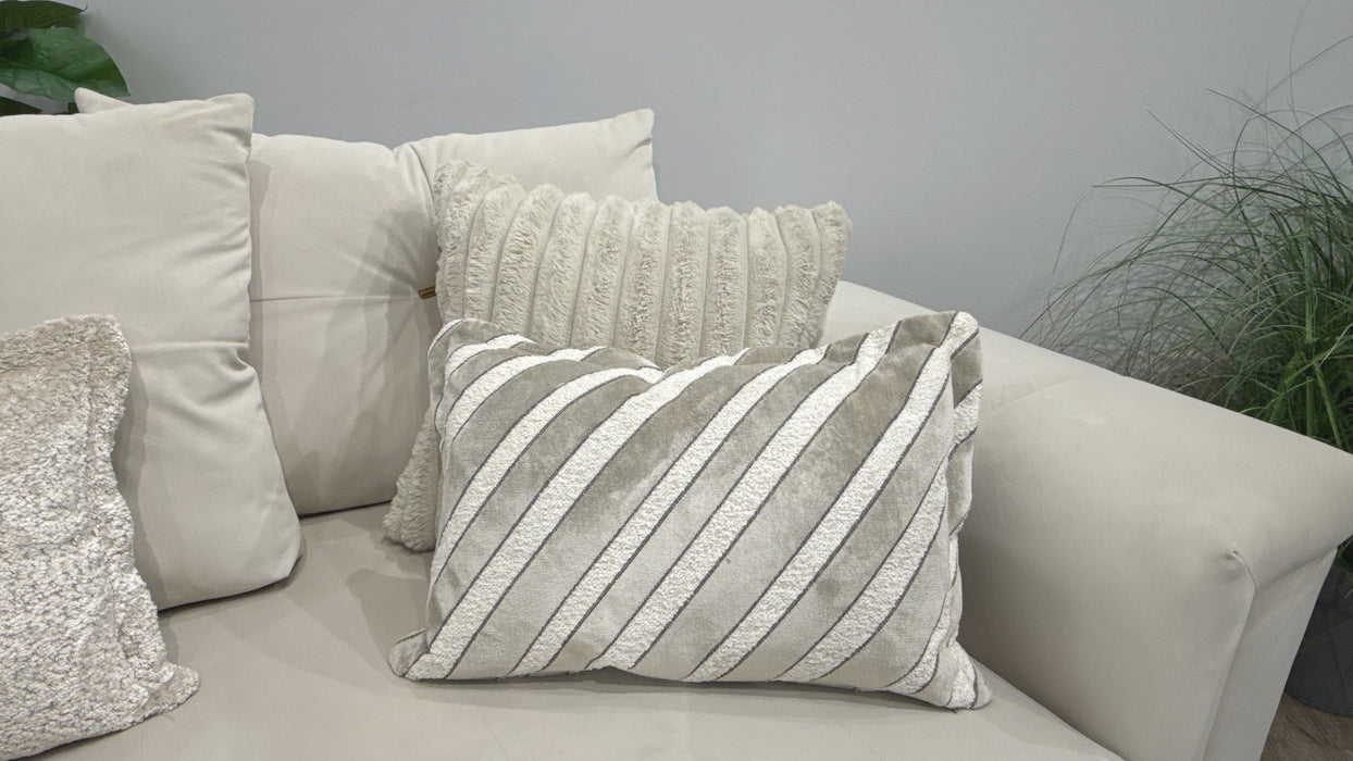 Sofology Oscar 4 Seater Fabric Sofa in Super Matt Velvet Ecru