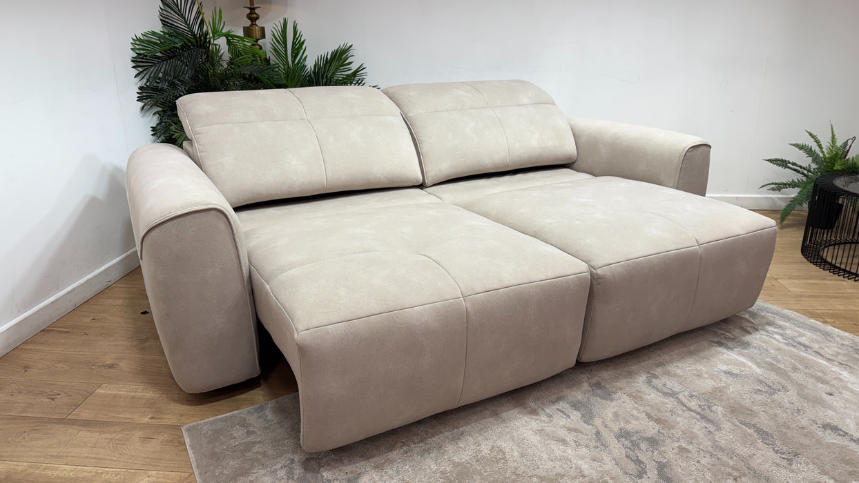 Sofology Riviera Fabric 3 Seater Motion Chaise in Lifestyle Flecked Ivory