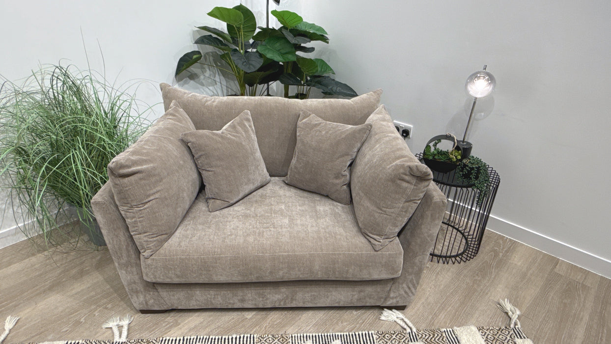 Sofology Tallulah Fabric Loveseat in Soft Chenille Wicker