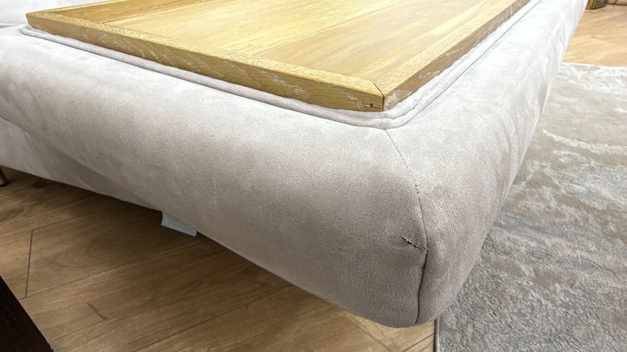 Sofology Illinois Fabric Designer Footstool in Toronto Grey