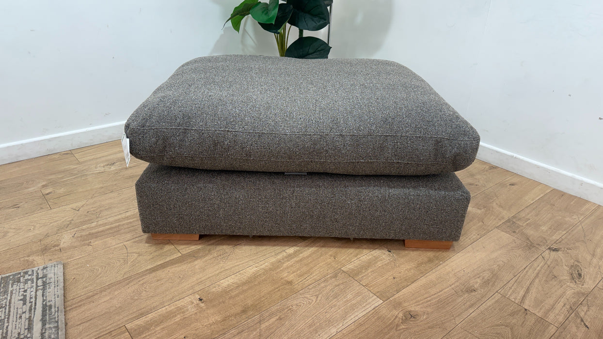 Infinity Fabric Footstool in Mocha All Over
