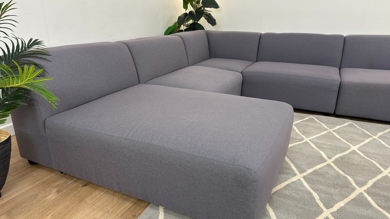 Salvia 2 Corner 2 Chaise Fabric Sofa