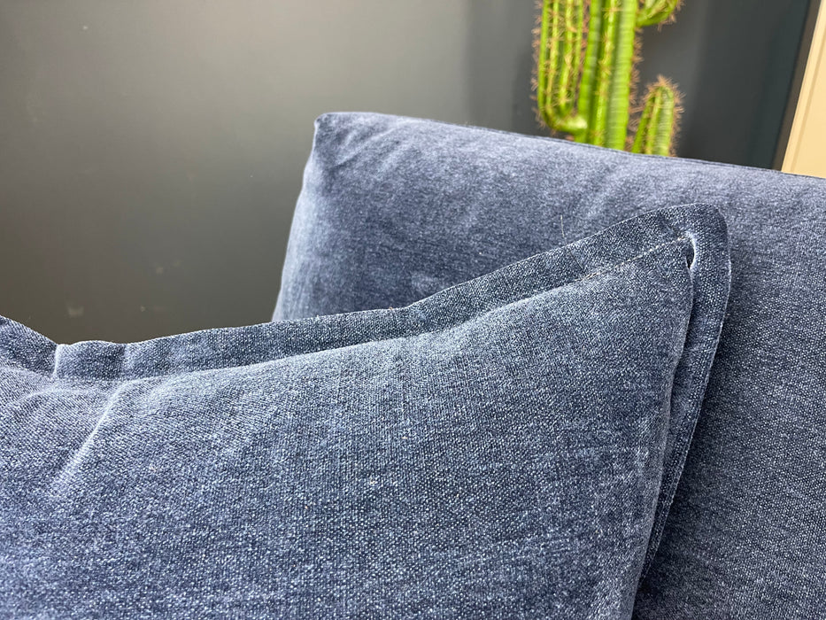 Mayfair 3 Seater Soft Chenille Navy All Over Fabric (WA2)