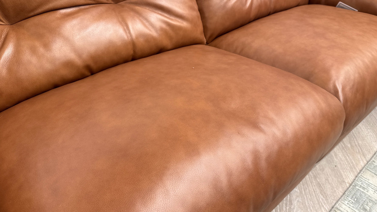 Sofology Hygge Leather 4 Seater Split in Relaxed Soft Tan