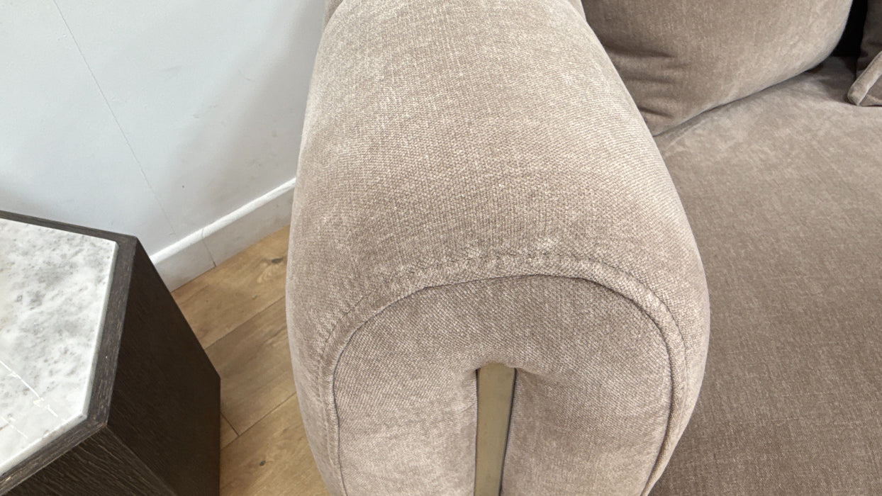 Sofology Empress Fabric 4 Seater Pillow Back in Relaxed Chenille Nutmeg