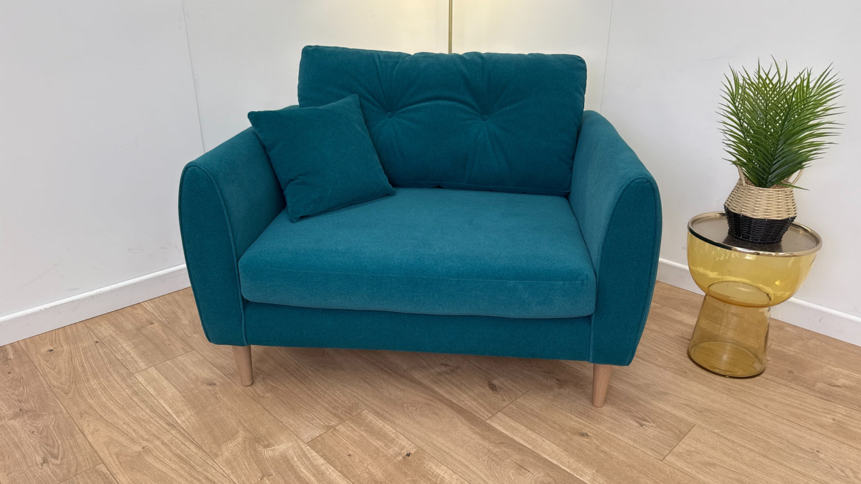 Finchley Loveseat - Fabric - Nordic Teal All Over