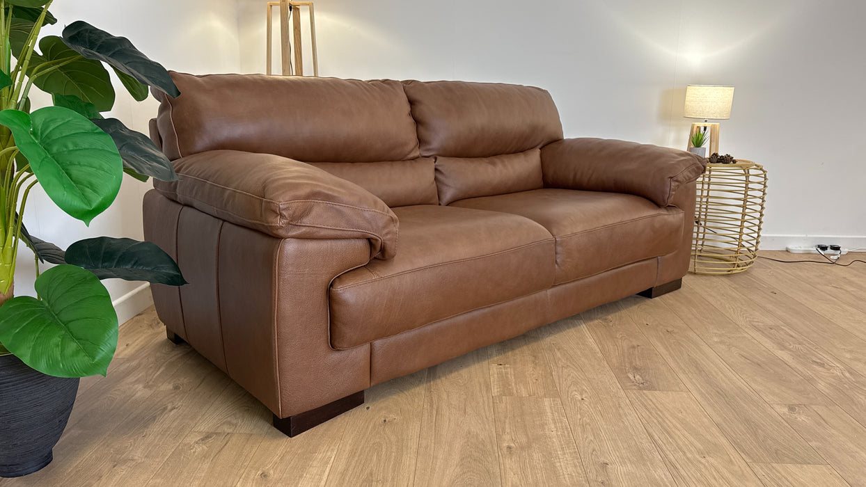 Santino 2 Seater - Leather Sofa - Apollo Espresso