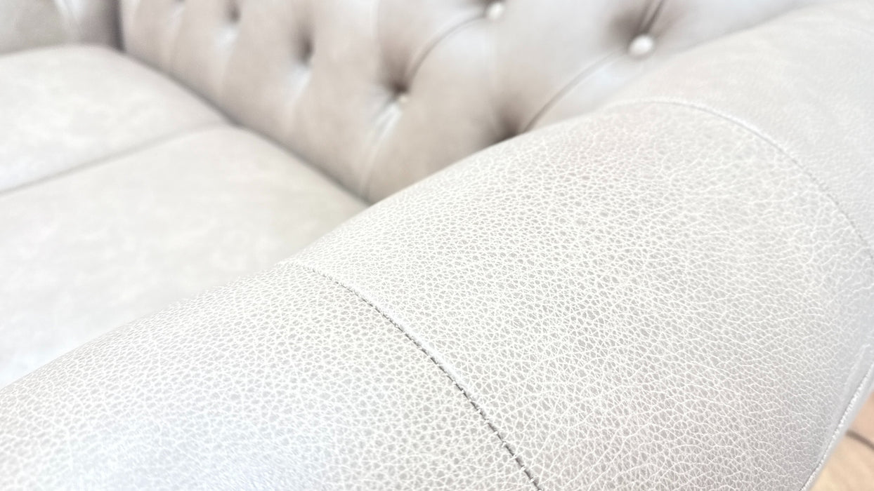 Sofology Bridgerton Leather 2 Seater in Relaxed Natural Grain Taupe Mix