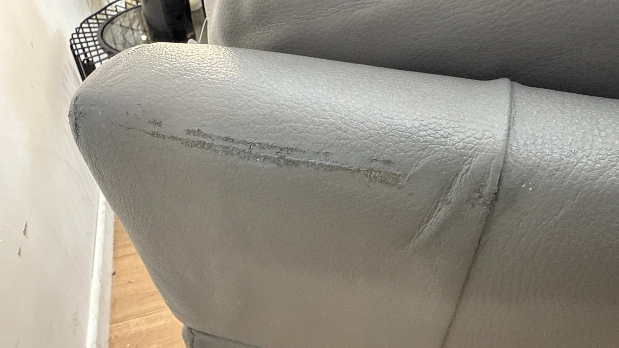 DFS Danbury Leather 3 Seater in Fossil Grey