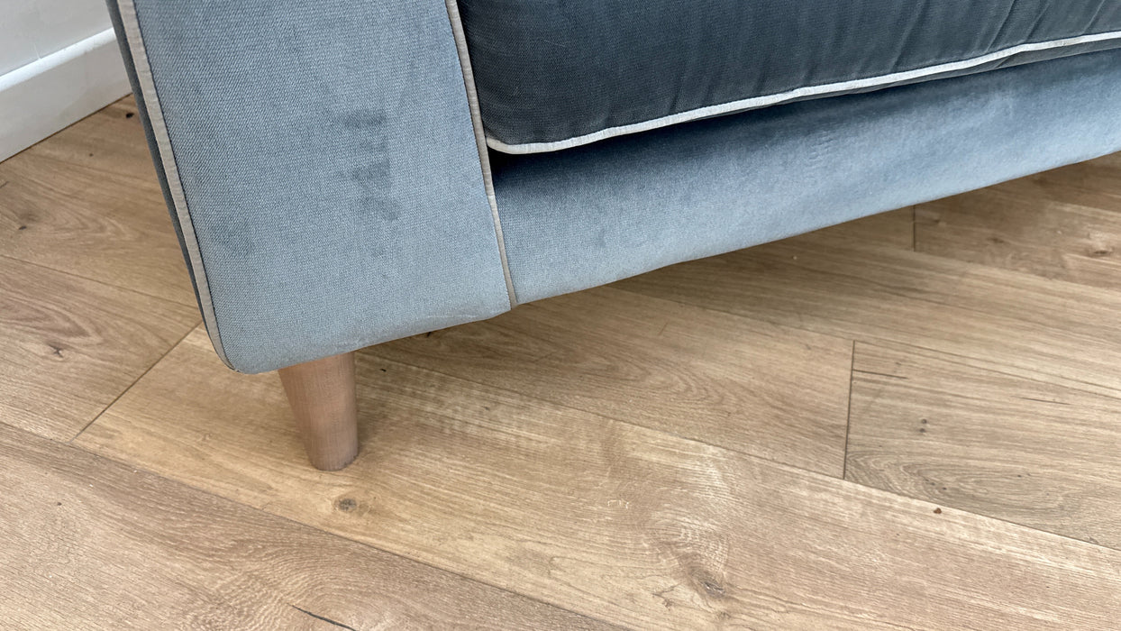 Sofology Cricket Fabric 4 Seater in Slate Velvet