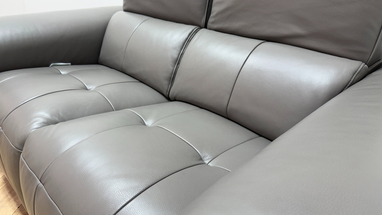 Sofology Leather Recliner 2 Seater in Elephant