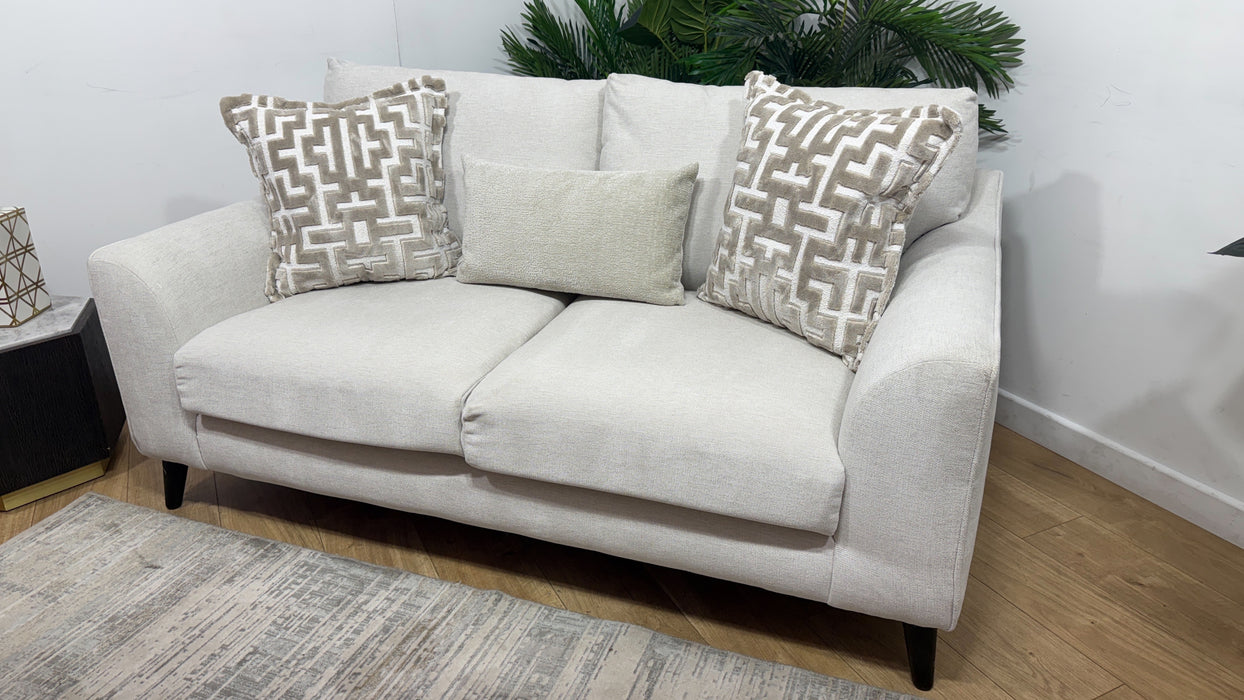 Sofology Mayfair Fabric 2 Seater in Linen Look Chenille Mist/Pearl Mix