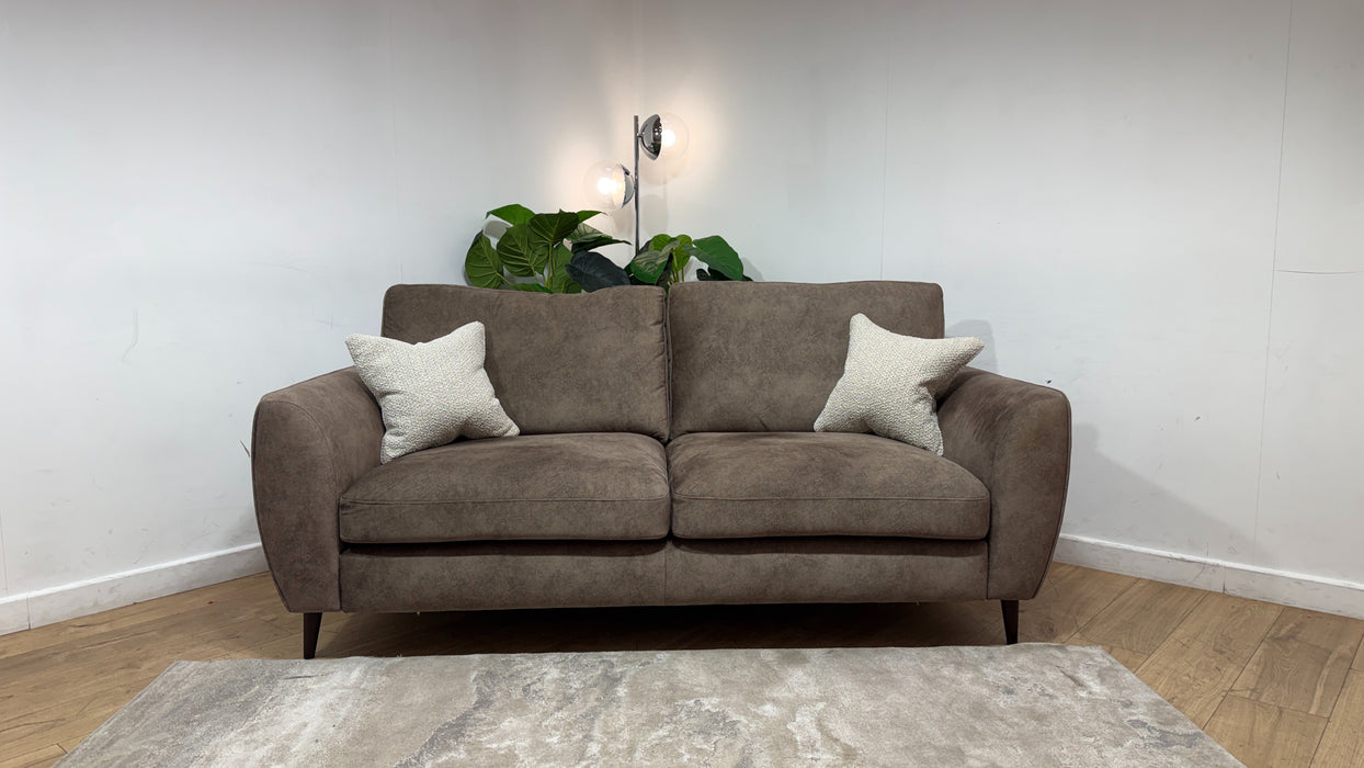 Sofology Hackney Fabric 3 Seater Memory Foam Seats in Lifestyle Dapple Mocha Mix