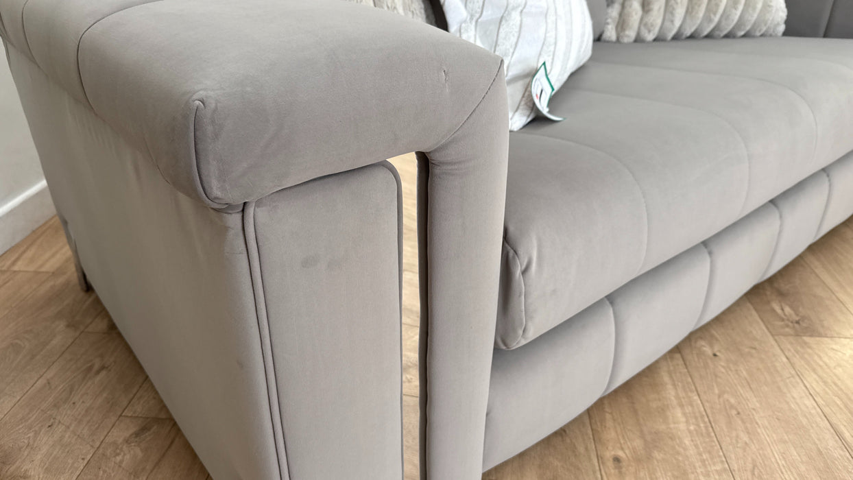 Sofology The Oscar 2 Seater Fabric Sofa in Super Matt Velvet Pebble Mix