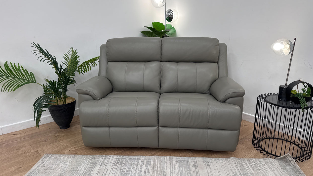 Sofology Gracie Leather 2 Seater in Trusty Sheen New Club Grey