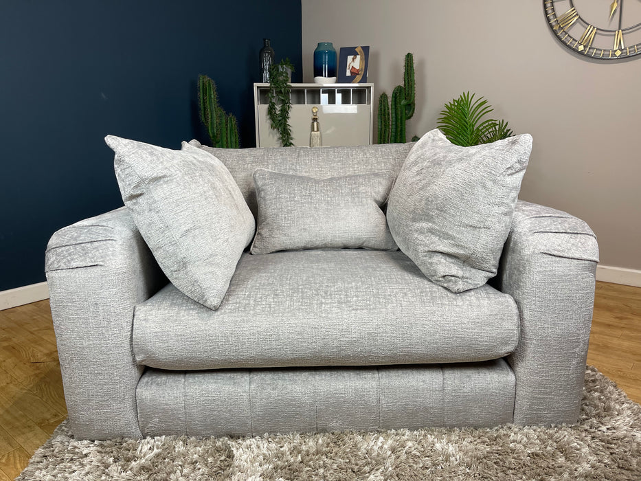 Westwood Fabric Loveseat - Teddy Chenille Silver (WA2)